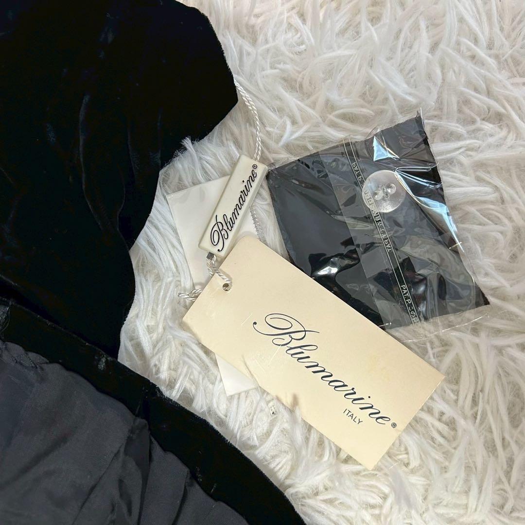 ［美品］blumarine ベロアジャケット ブラック 38 イタリア製
