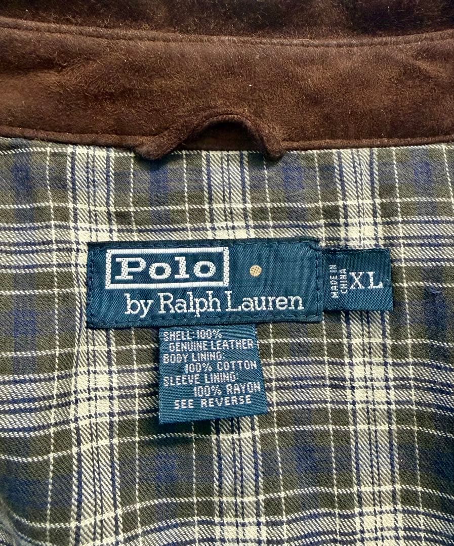 スペシャル 90s ラルフローレン スエード レザー ジャケット XL ブラウン