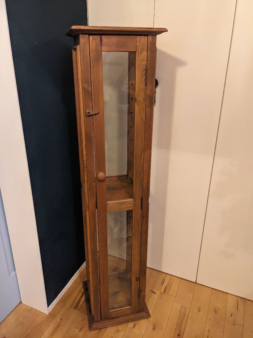 ★直接引き取りのみ アンファン コレクションケース 木製 キュリオケース