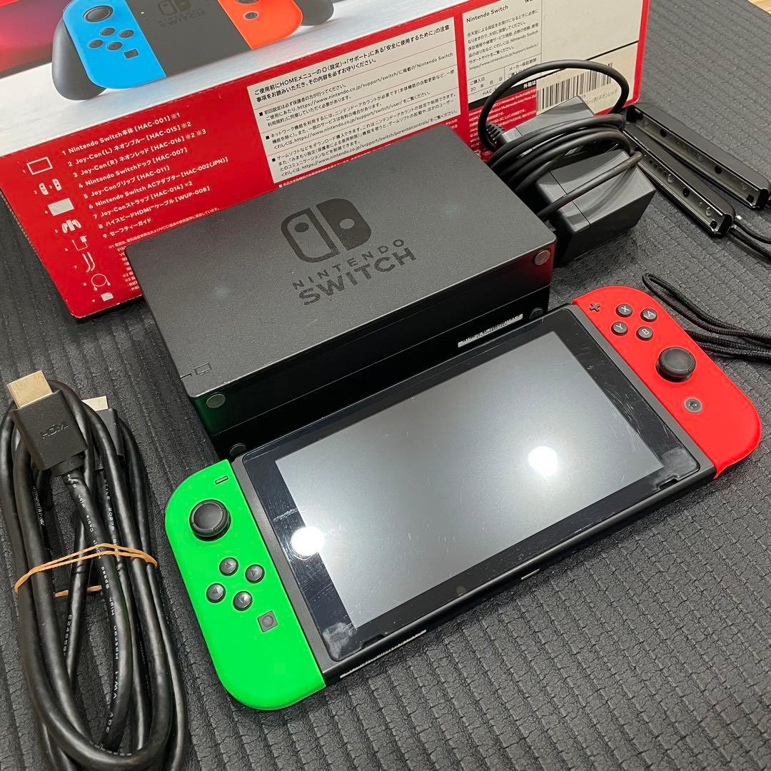 Nintendo Switch 本体 緑/赤 Joy-Conグリップ無し