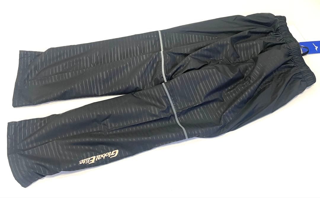 ミズノ【140】子供用 ウインドパーカー上下セット グローバルエリート 赤×黒