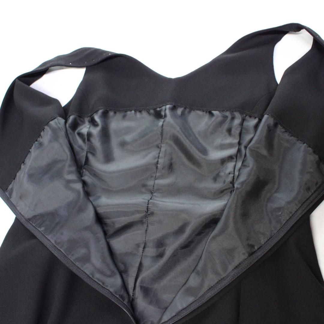 【美品 日本製社交ダンス衣装】ワンピース ドレス 黒 かわいい シンプル 気品