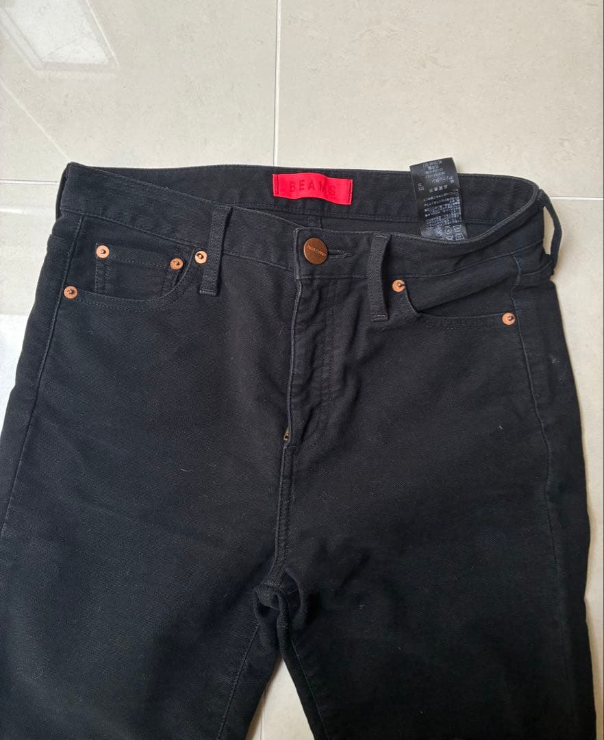 レッドカード　ビームス　コラボ　別注　リズム　ブラックデニム　S フレア