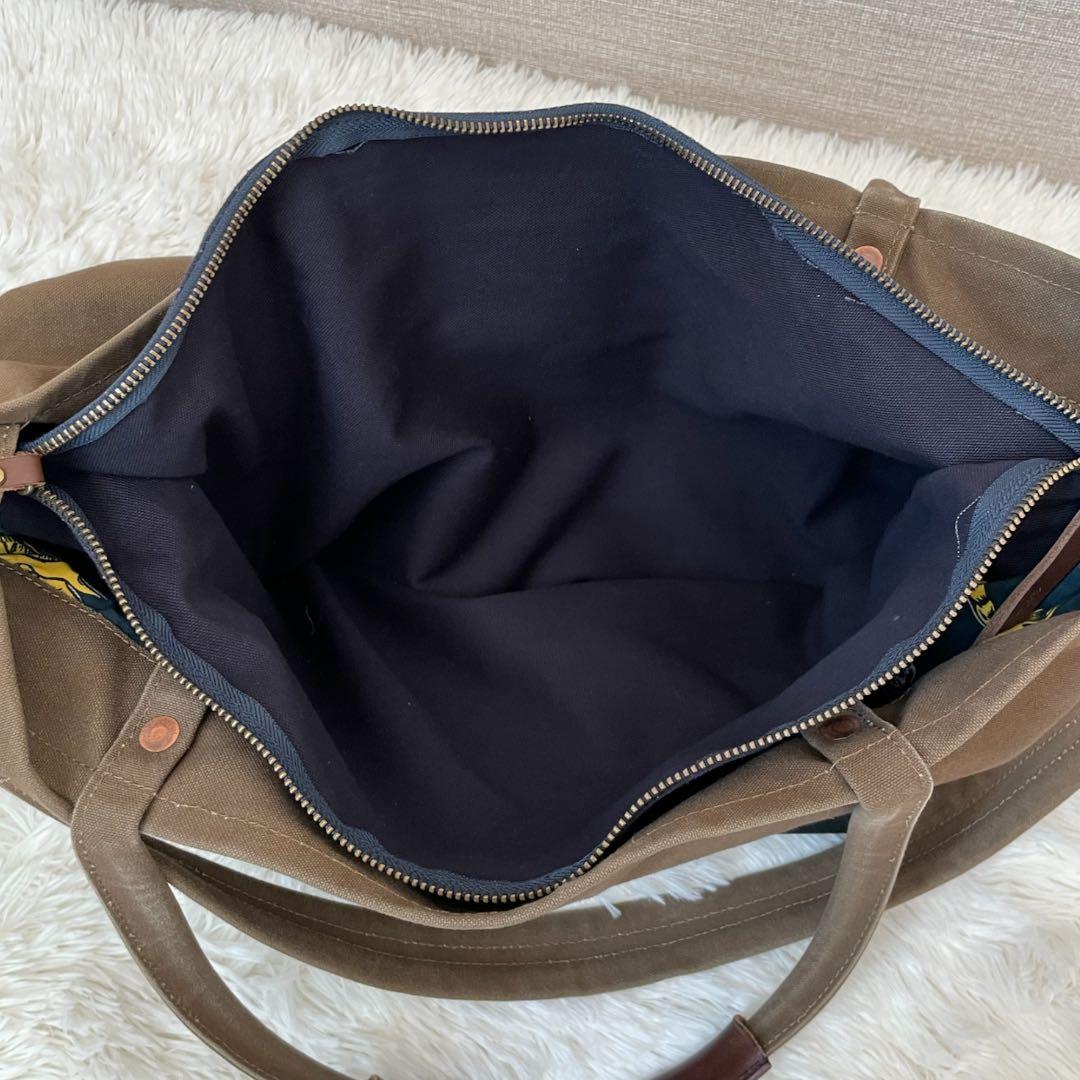 Lost Control キャンバストートバッグ 2way ブラウン