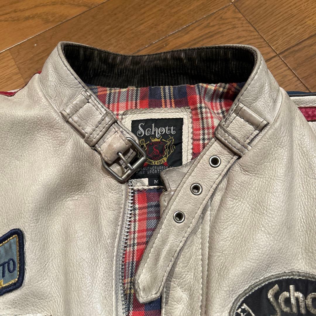 Schott レザージャケット M クラシックレーサー　カスタム　ライダース