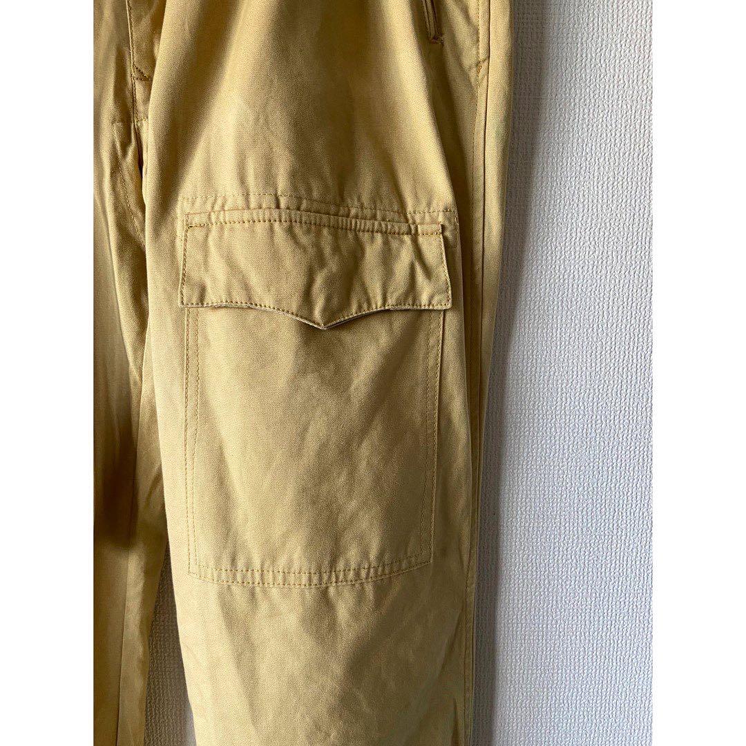 Euro vintage ヨーロッパ物 極太 薄黄色 バギーパンツ カーゴパンツ