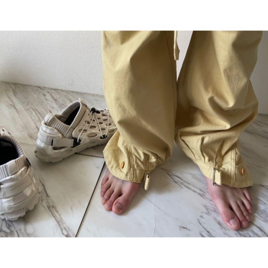 Euro vintage ヨーロッパ物 極太 薄黄色 バギーパンツ カーゴパンツ