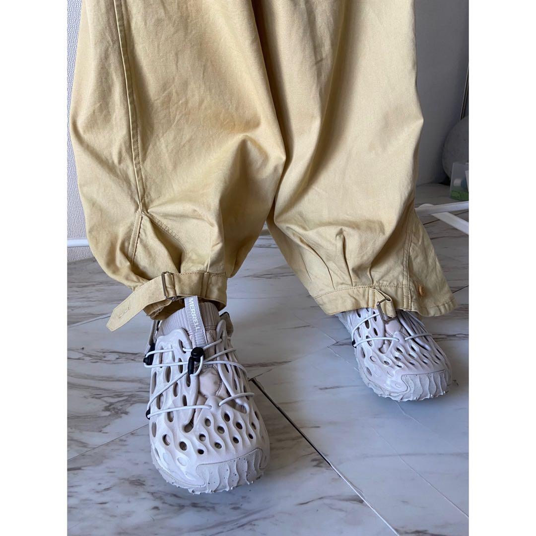 Euro vintage ヨーロッパ物 極太 薄黄色 バギーパンツ カーゴパンツ