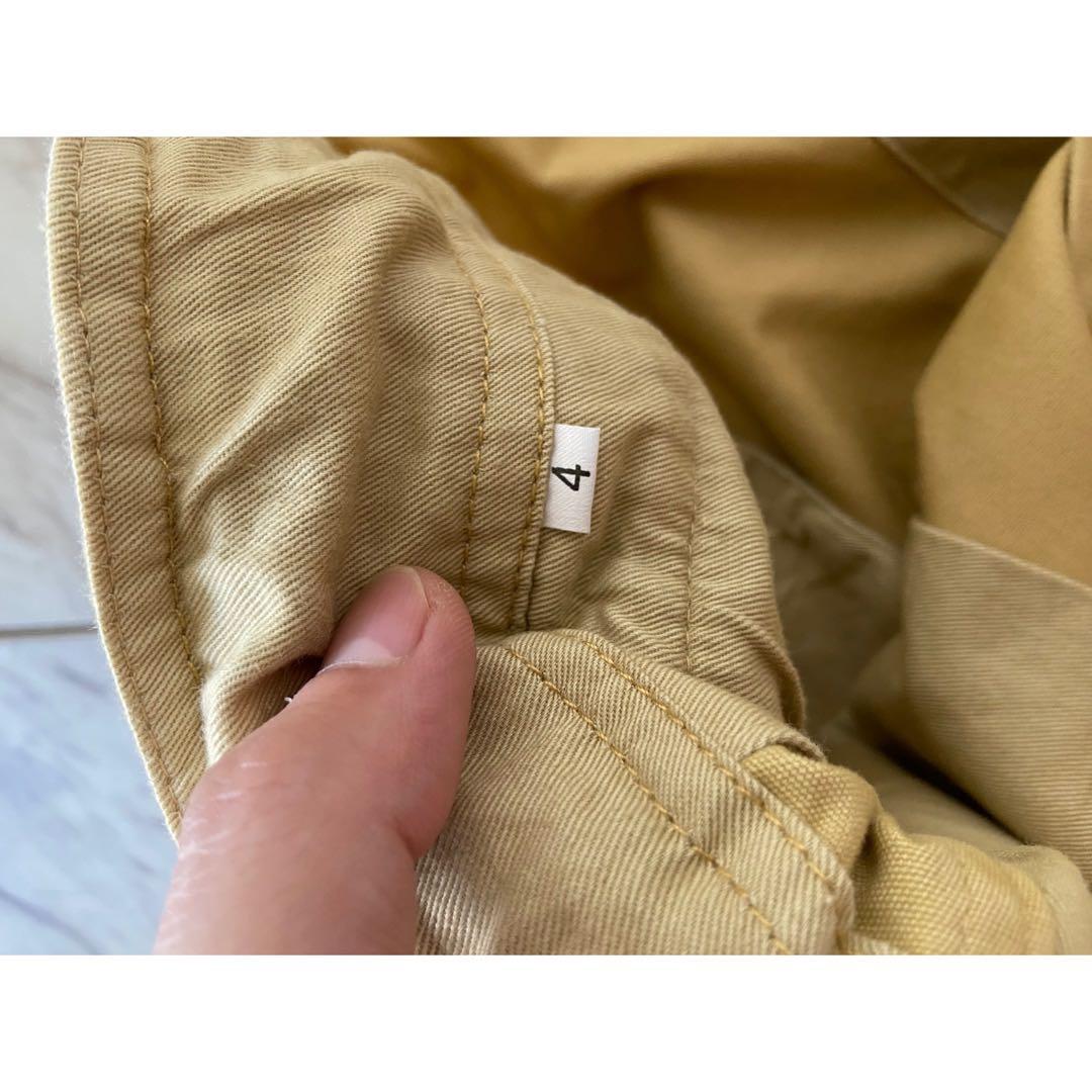 Euro vintage ヨーロッパ物 極太 薄黄色 バギーパンツ カーゴパンツ