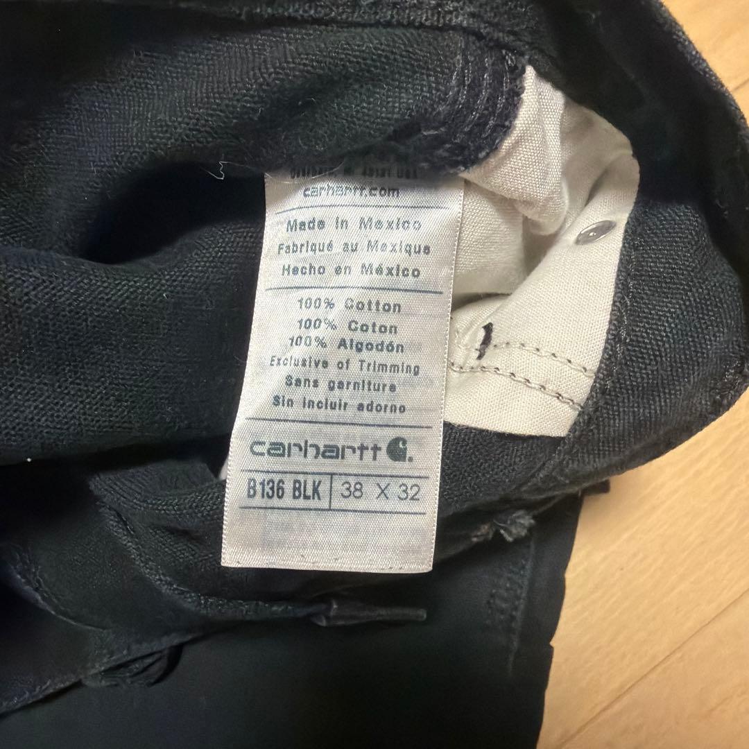 Carhartt カーハート ダブルニー ブラック w38 l32 ※紐内蔵