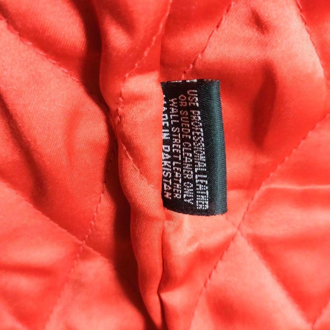 ヴィンテージ ライダースジャケット 革ジャン 黒 裏地赤