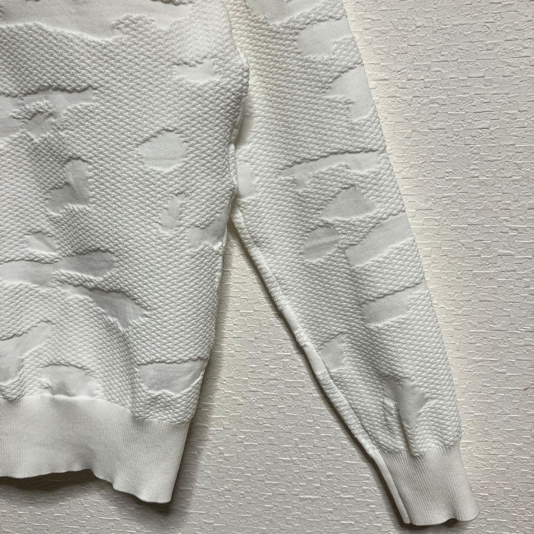 【Callaway 】ホワイト☆カモフラージュニットSゴルフウェアレディース白