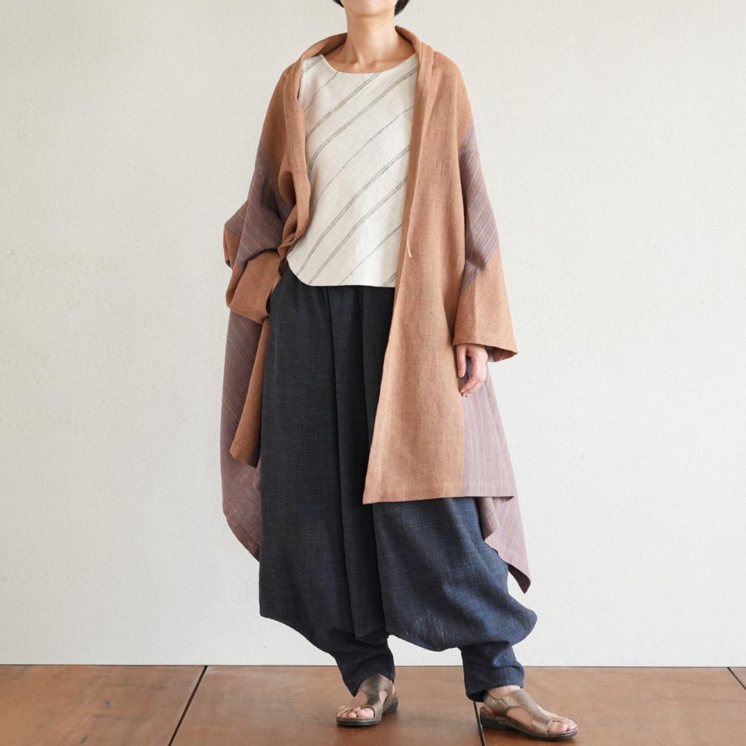 うさとの服 usaato エボニー黒檀 ヘンプ100% チムニージャケット