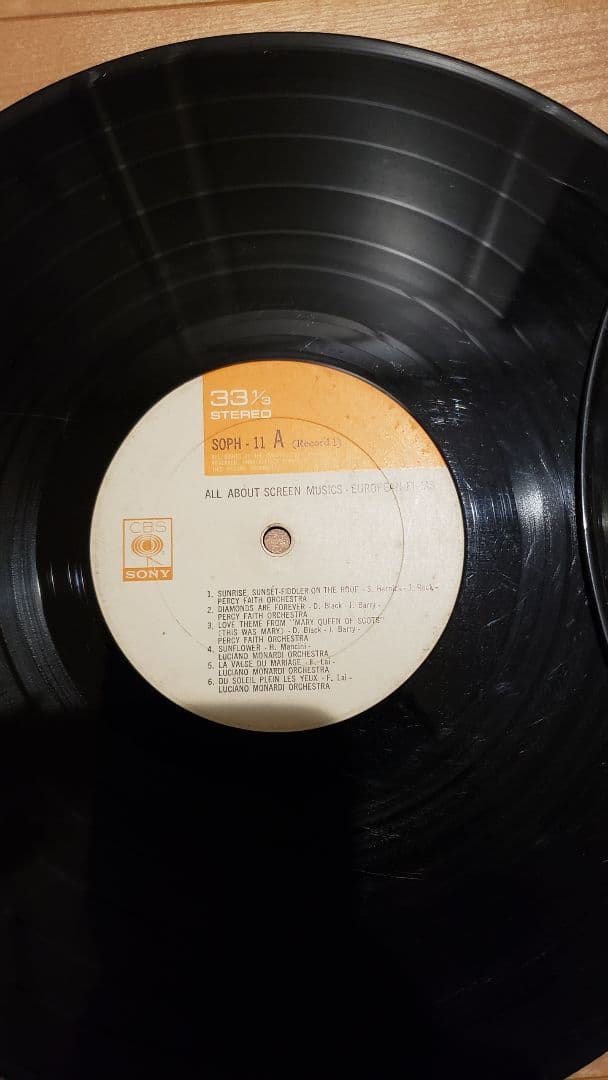 LP 2枚セット　ヨーロッパ　映画音楽　SONY　レコード盤のみ　レア