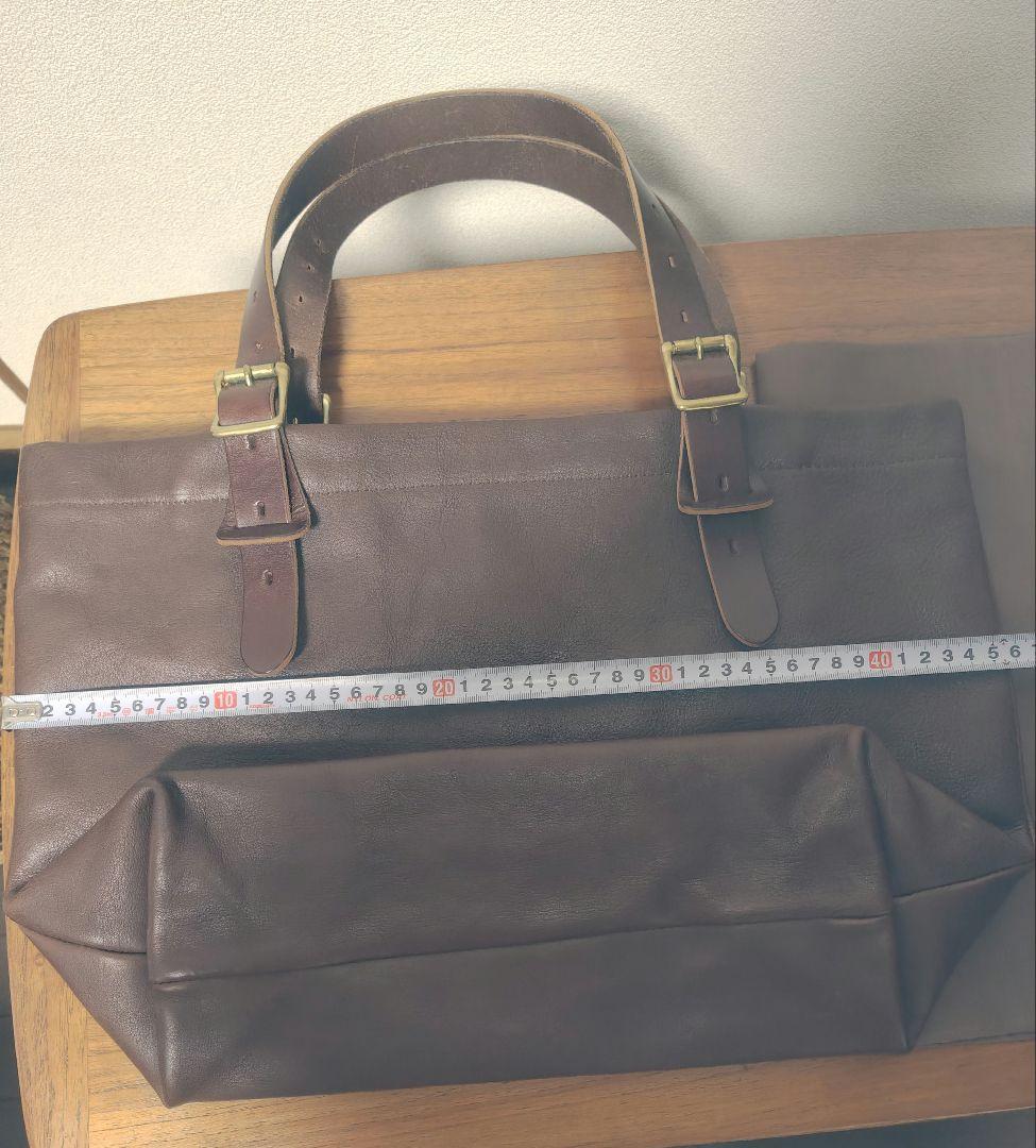 SLOW ダークブラウン レザー トートバッグ