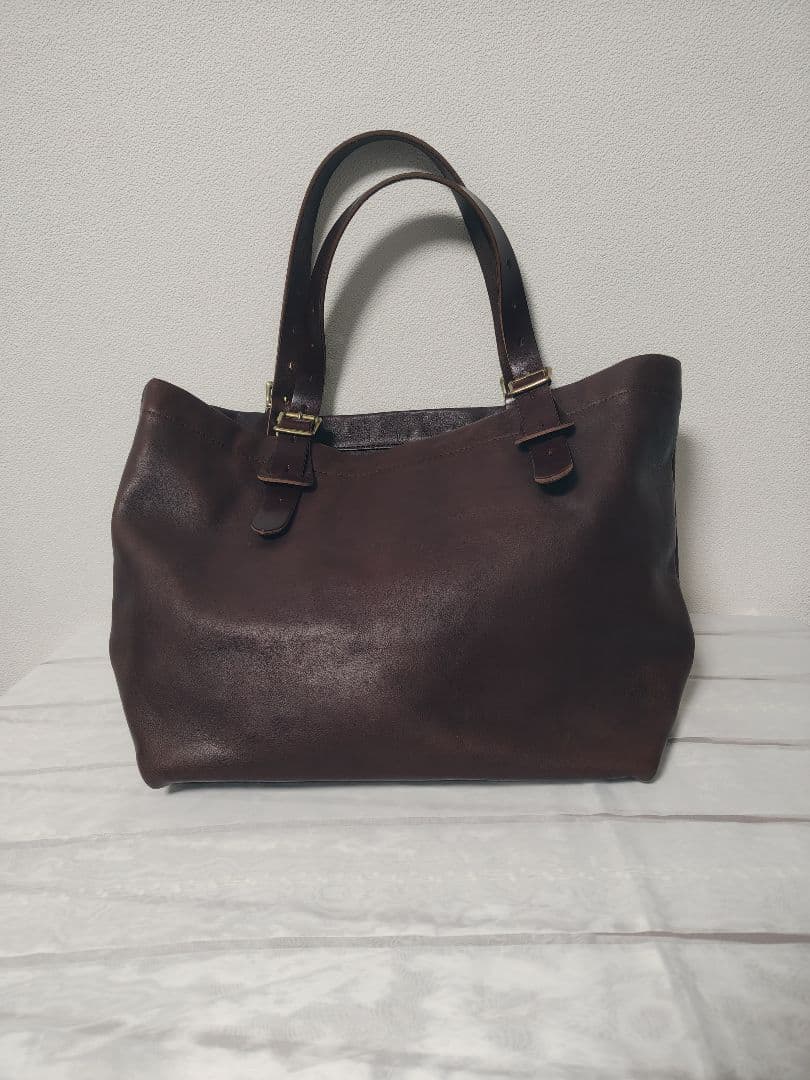 SLOW ダークブラウン レザー トートバッグ