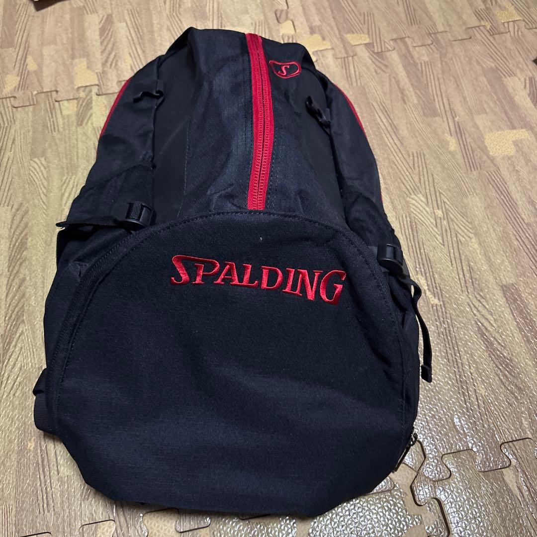 SPALDING バスケットボール用リュック 黒/赤