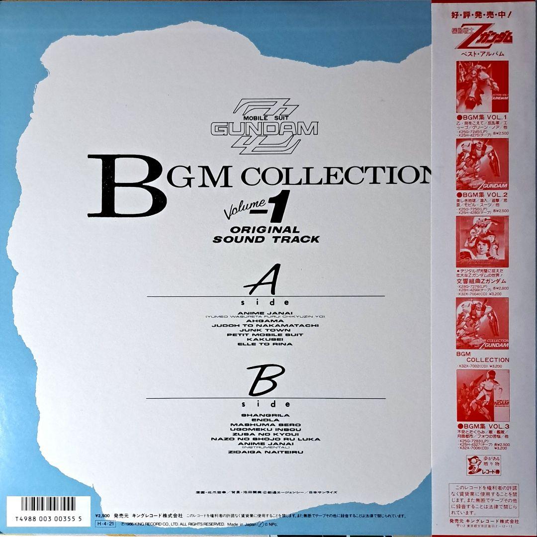 機動戦士ガンダムZZ BGM集 Vol.1　レコード　ポスター付　アニメ