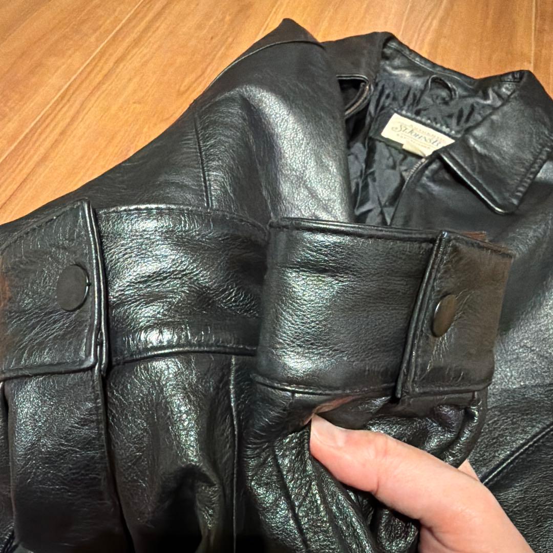 90s ST JOHN'S BAY Leather Jacket サイズM