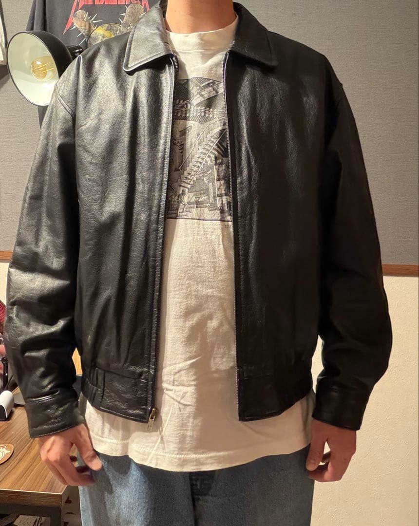 90s ST JOHN'S BAY Leather Jacket サイズM