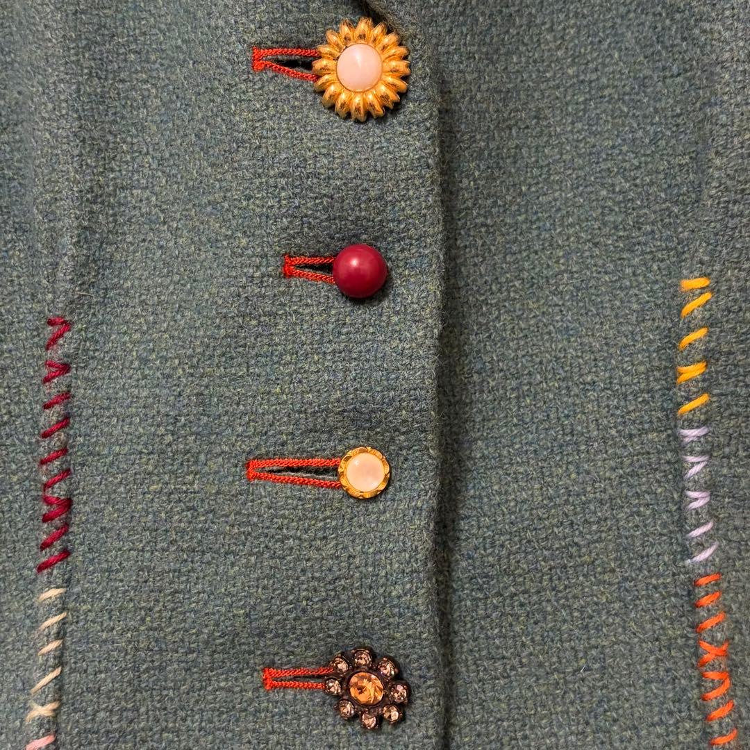 MOSCHINO モスキーノ ステッチデザインジャケット グリーン