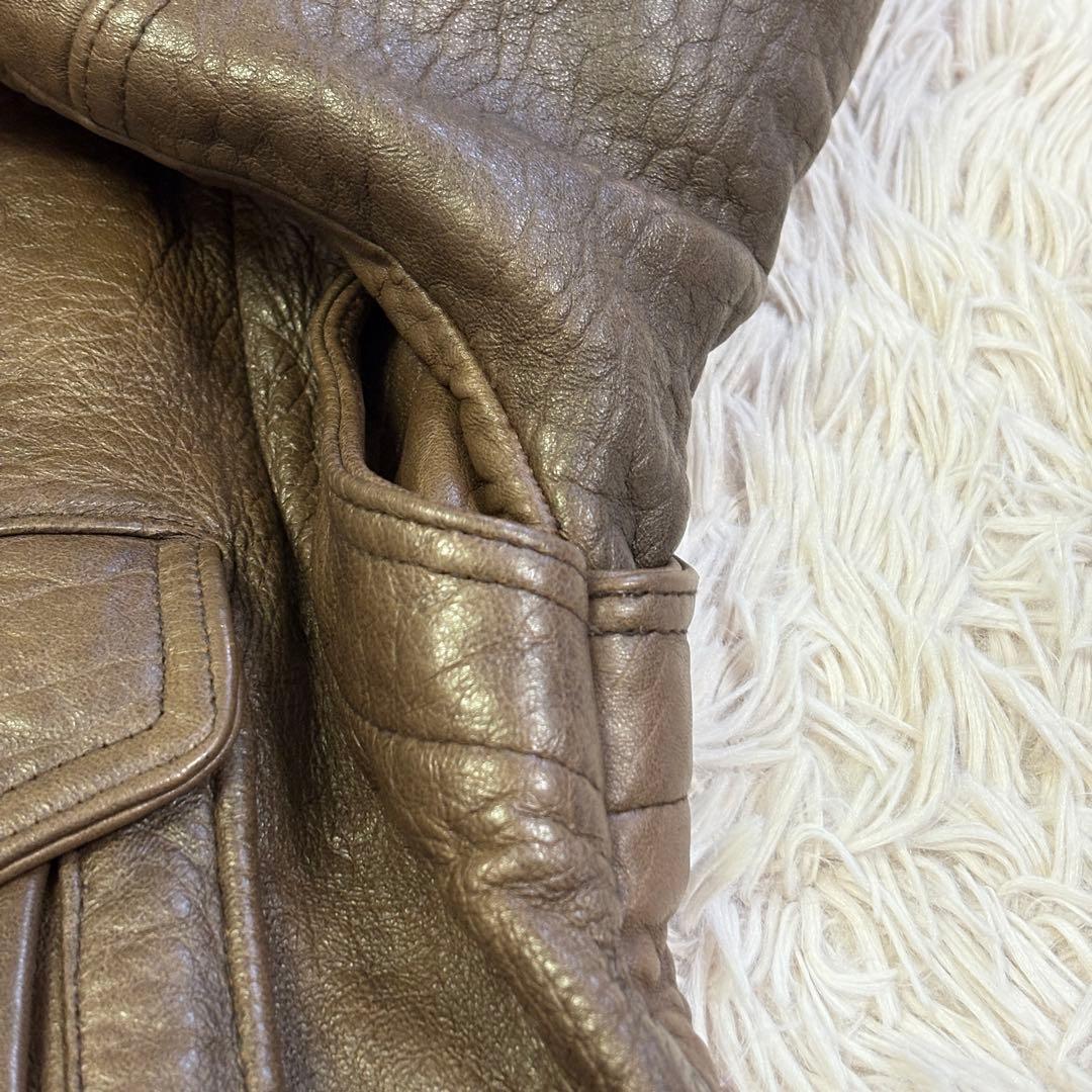 TYPE G1　フライトジャケット　ラムレザー　アウター　短丈　ブラウン　40