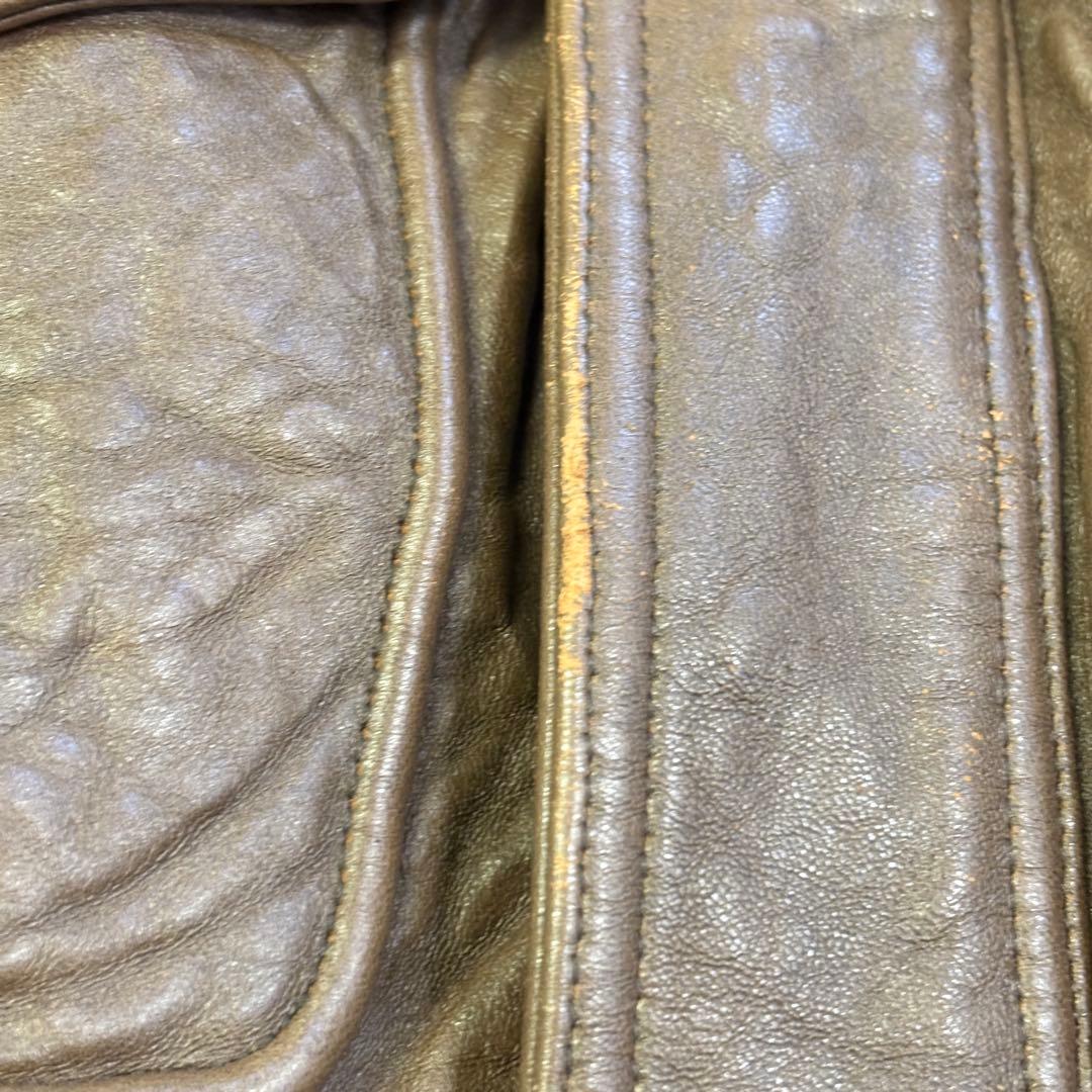 TYPE G1　フライトジャケット　ラムレザー　アウター　短丈　ブラウン　40