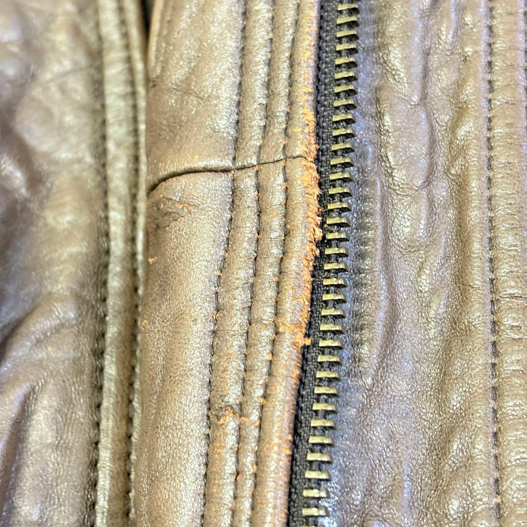 TYPE G1　フライトジャケット　ラムレザー　アウター　短丈　ブラウン　40