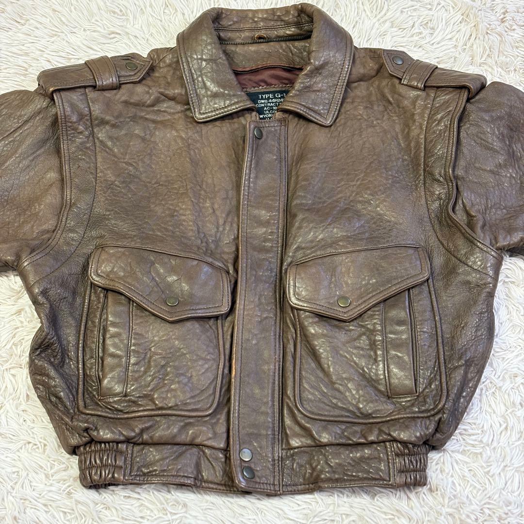 TYPE G1　フライトジャケット　ラムレザー　アウター　短丈　ブラウン　40