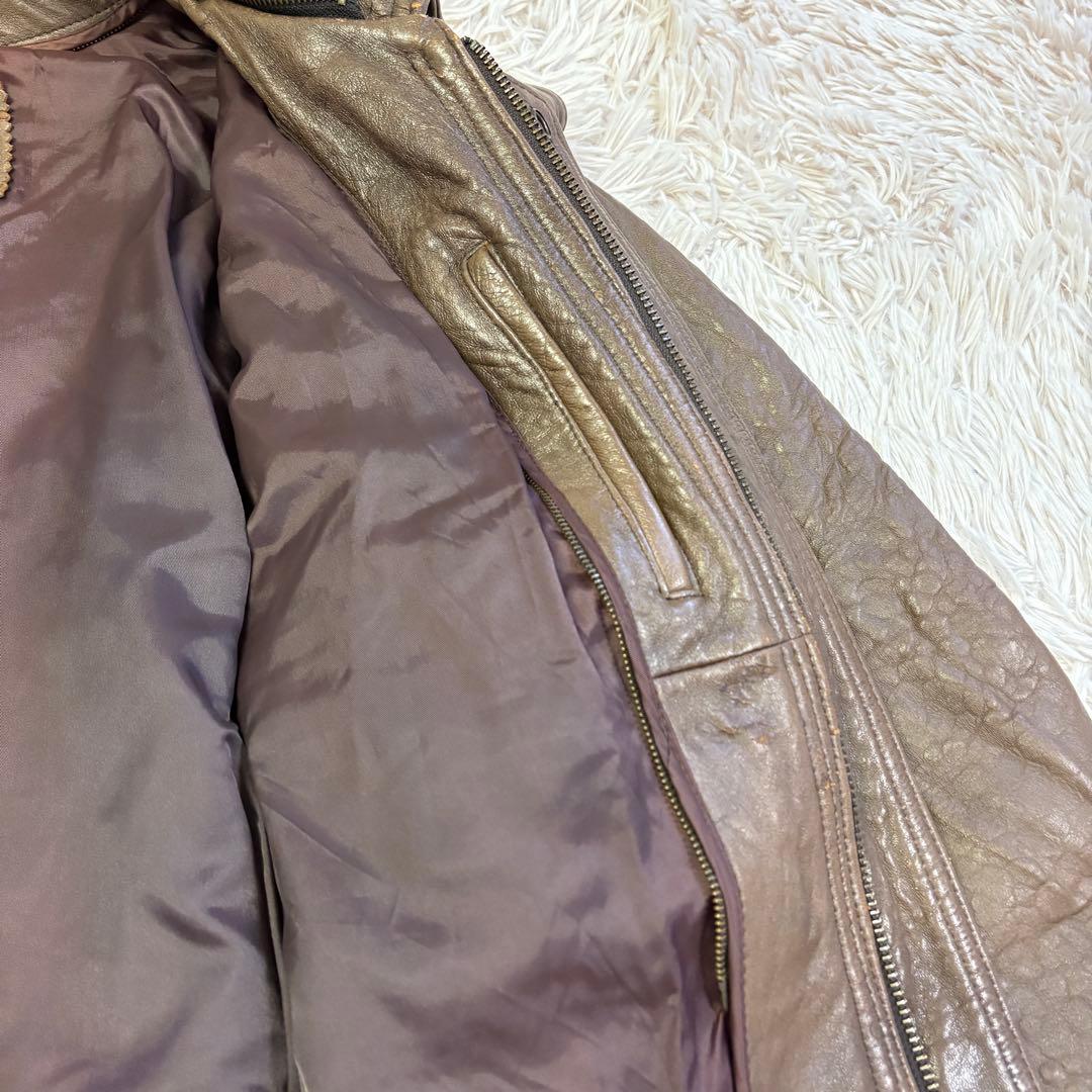 TYPE G1　フライトジャケット　ラムレザー　アウター　短丈　ブラウン　40