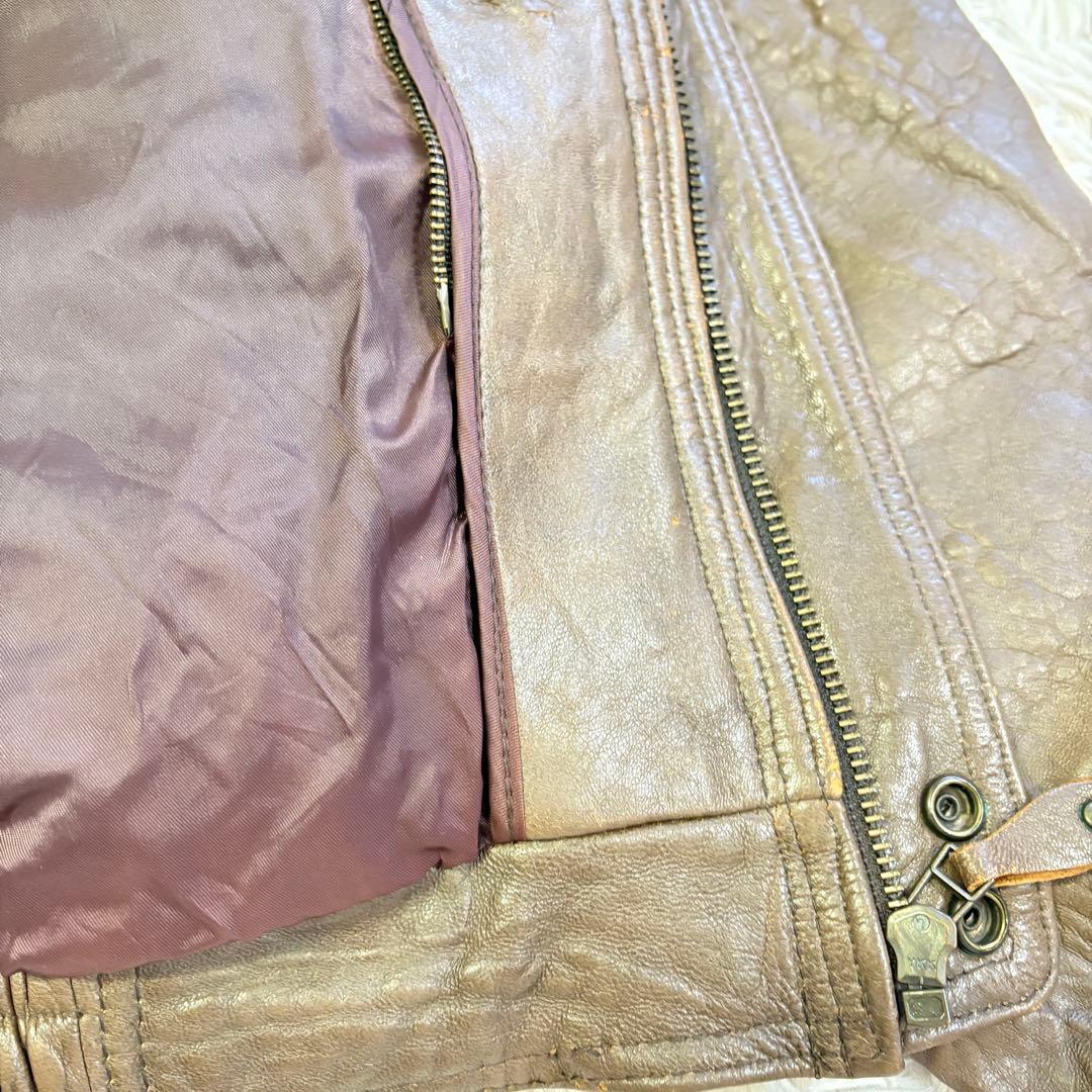 TYPE G1　フライトジャケット　ラムレザー　アウター　短丈　ブラウン　40