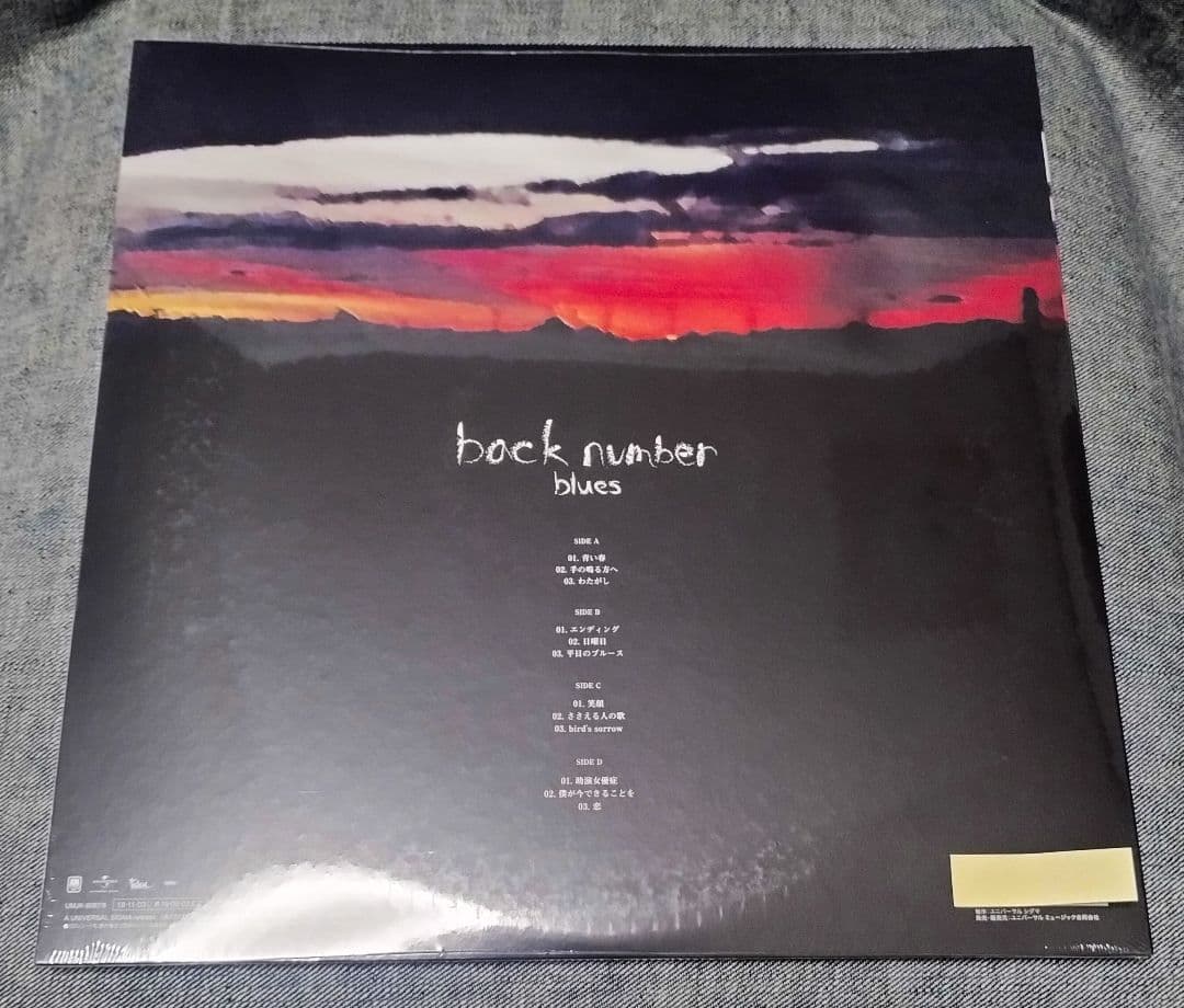 新品 back number blues レコード 2LP 廃盤