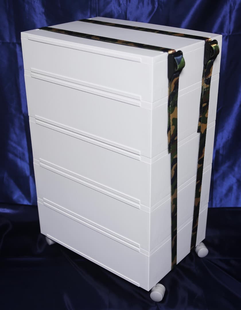 ■無印良品 ポリプロピレン 小物収納ケース ワイド キャスター付 ベルトおまけ