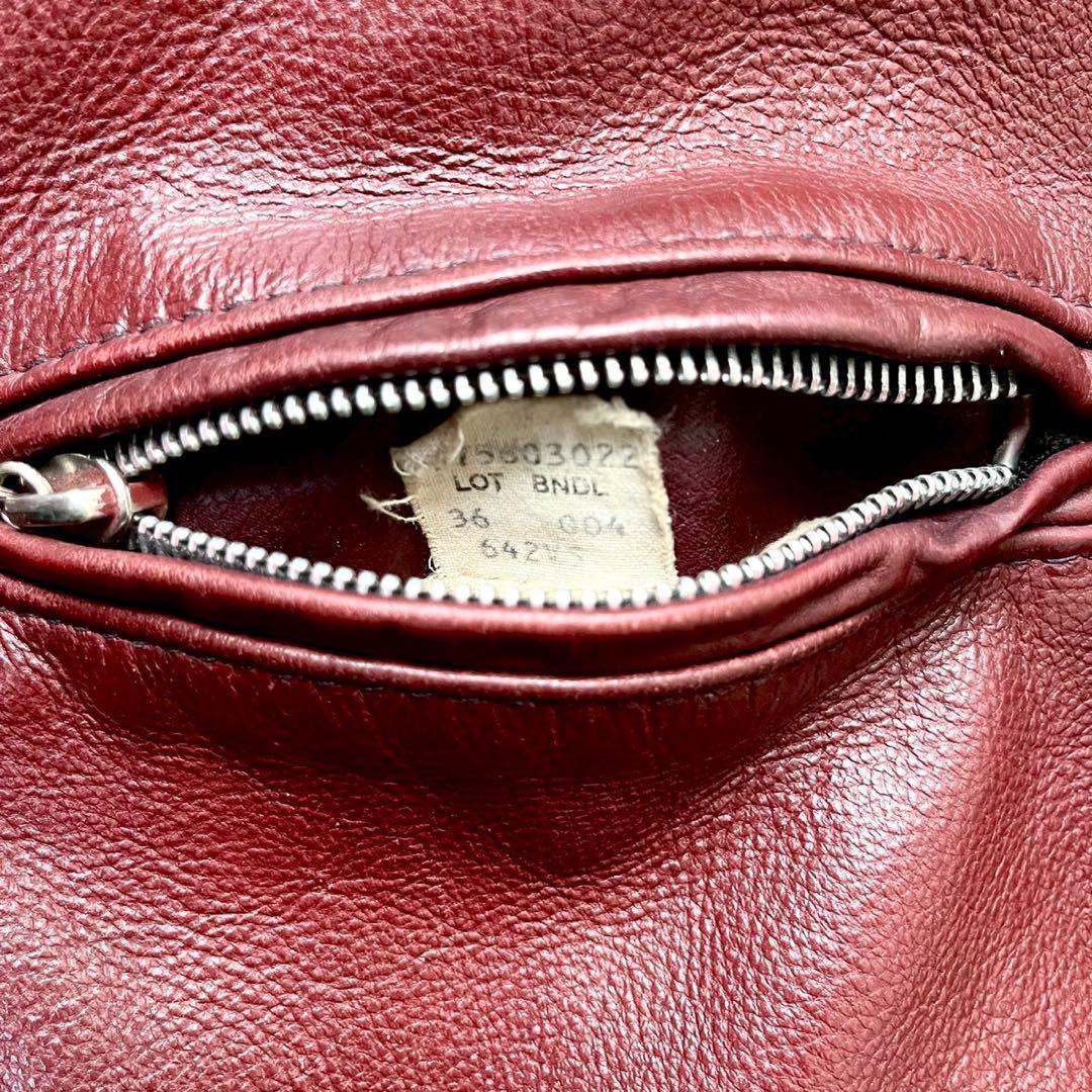 ◆入手困難/2way◆SCHOTT 642VS シングルライダース 赤茶 36