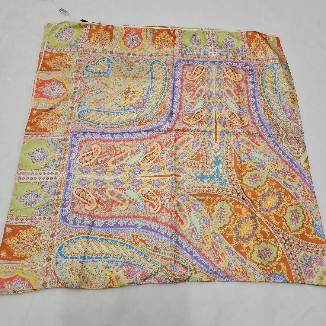 Harrodsハロッズ　シルク　大判スカーフ　イタリア製　新品・未使用・タグ付き