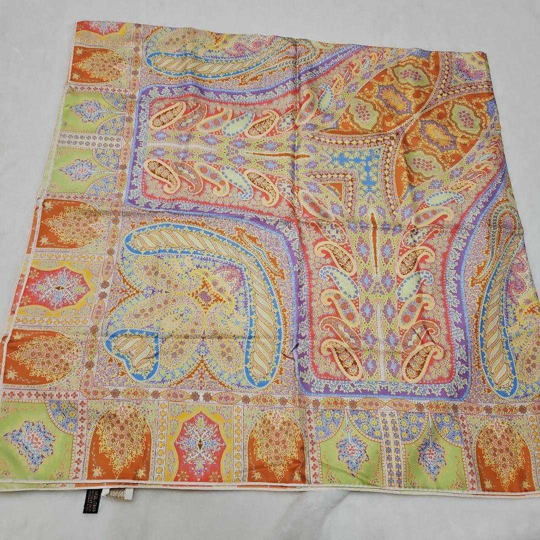 Harrodsハロッズ　シルク　大判スカーフ　イタリア製　新品・未使用・タグ付き