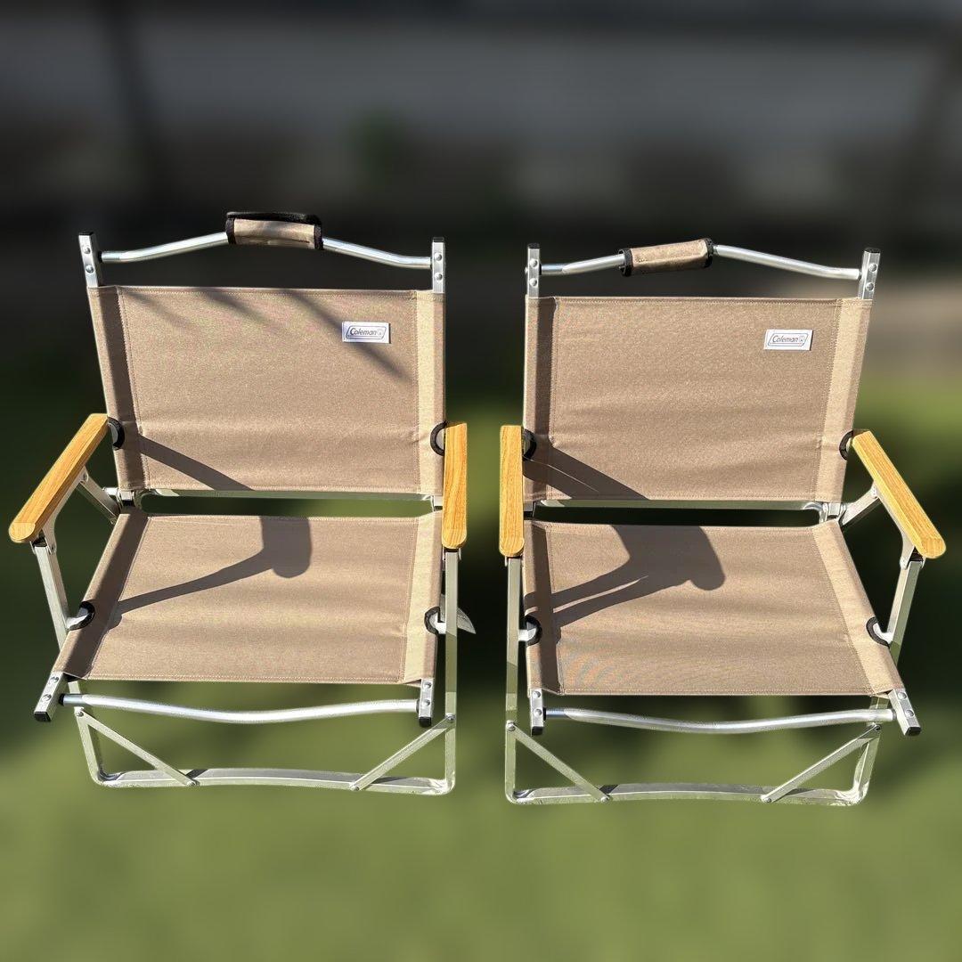 コールマン　コンパクトフォールディングチェア(グレージュ) 2脚　セット