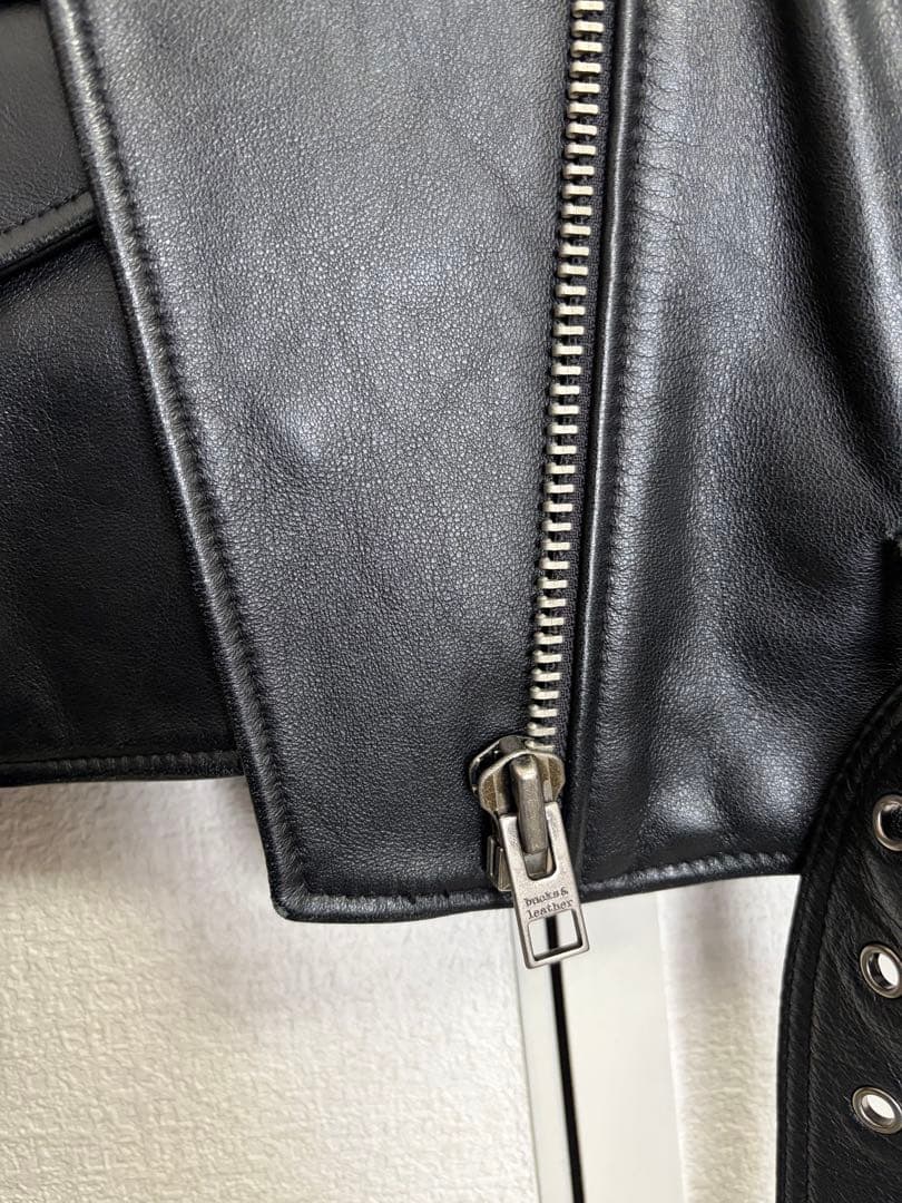 【極美品】韓国製　ダブルライダース 本革 ブラック M相当