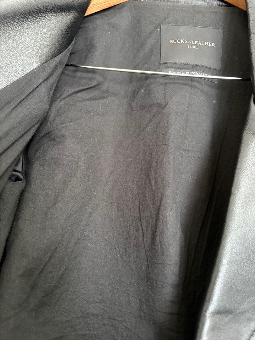 【極美品】韓国製　ダブルライダース 本革 ブラック M相当