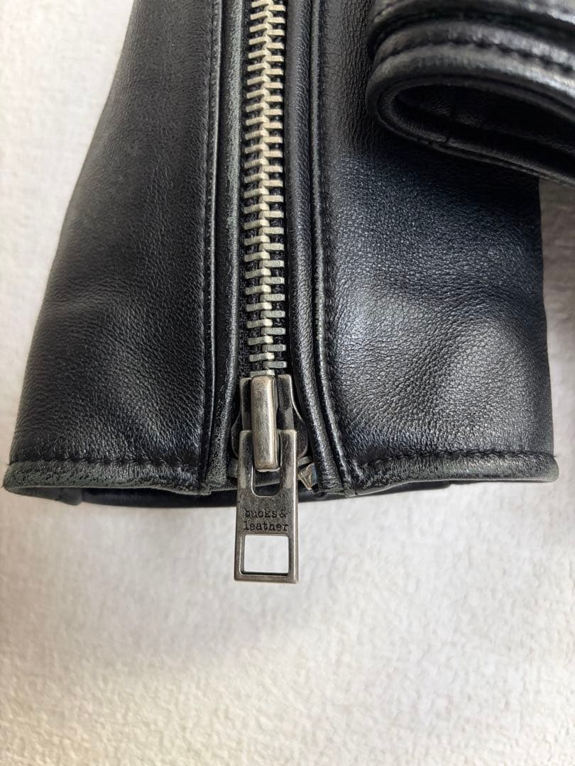 【極美品】韓国製　ダブルライダース 本革 ブラック M相当