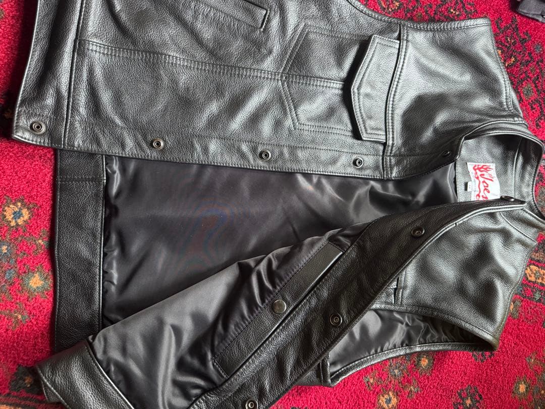 【着用少】Lil Joes Leather リルジョー レザーベスト M