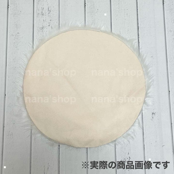 2点セット♪くまオーバーオール&ラウンドファーマット45cm　ニューボーンフォト