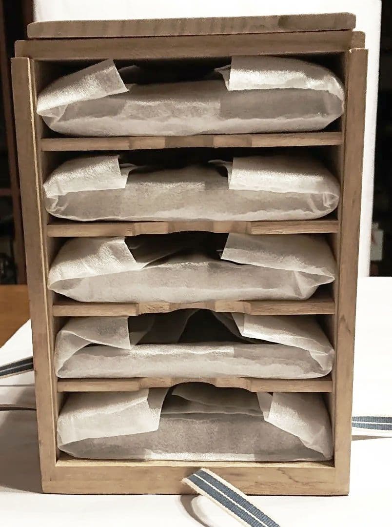 角皿 草花手描き 5客揃 専用箱