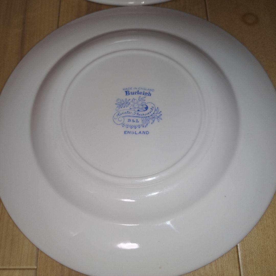 【4枚セット】バーレイ　ブルーアジアティックフェザンツ　ディナープレート25cm