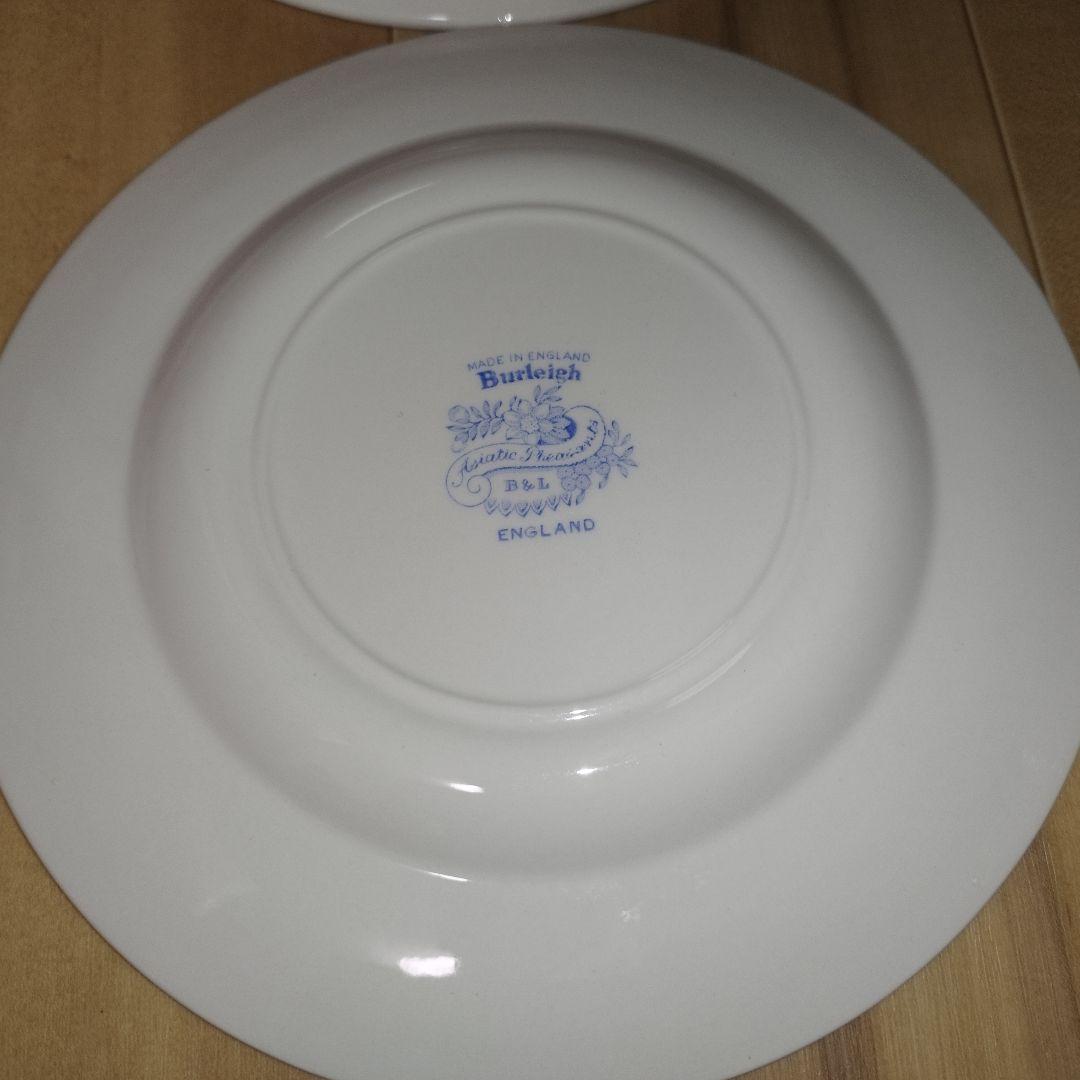 【4枚セット】バーレイ　ブルーアジアティックフェザンツ　ディナープレート25cm