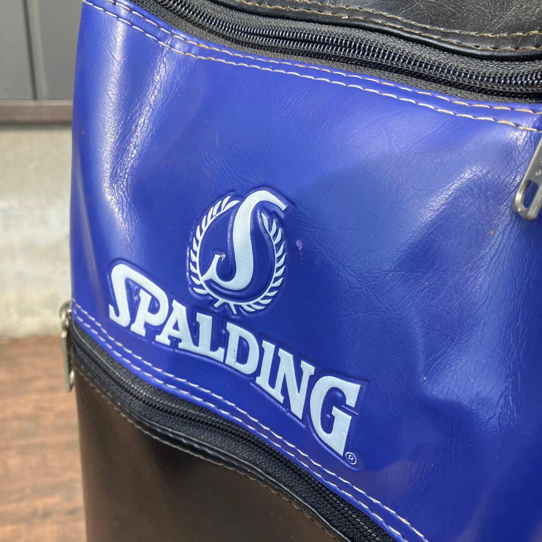 【希少】SPALDING スポルディング キャディバッグ ブラック×ブルー