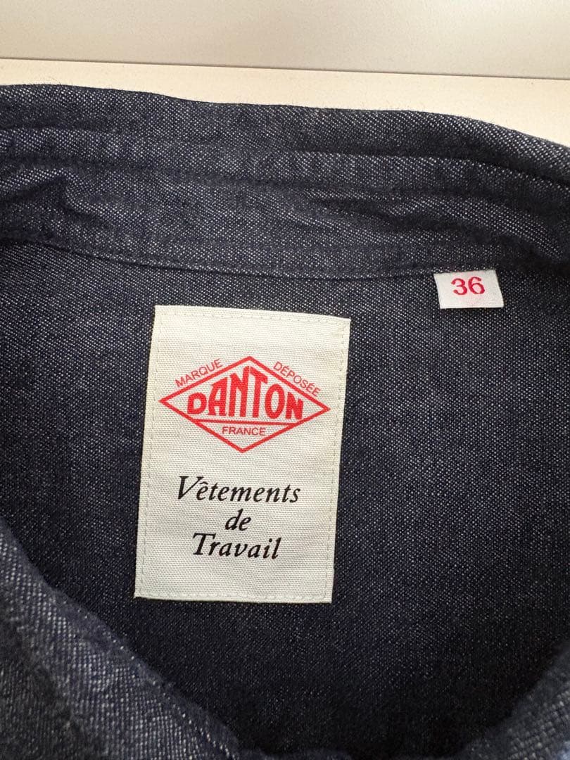 DANTON デニム ロングシャツ 36