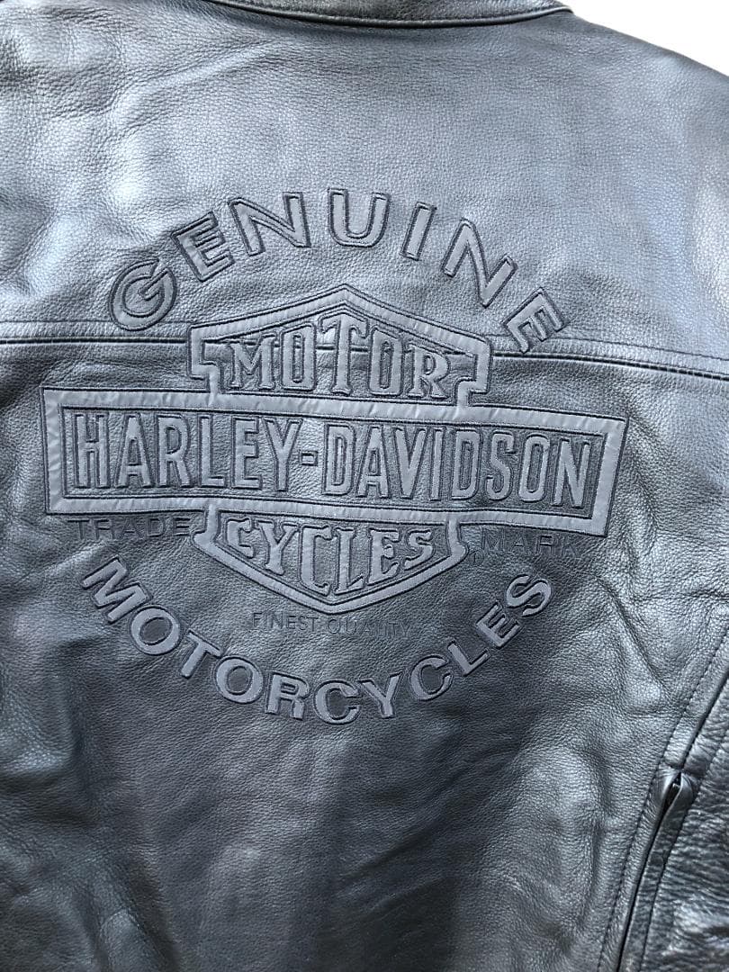 新品 Harley-Davidsonフード付きライダースレザージャケット 2XL