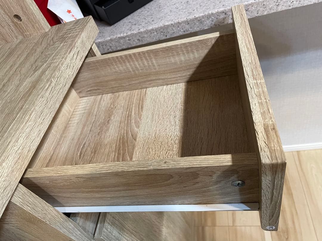 LOWYA 食器棚 レンジボード 幅90 ＆家具転倒防止突っ張り棒