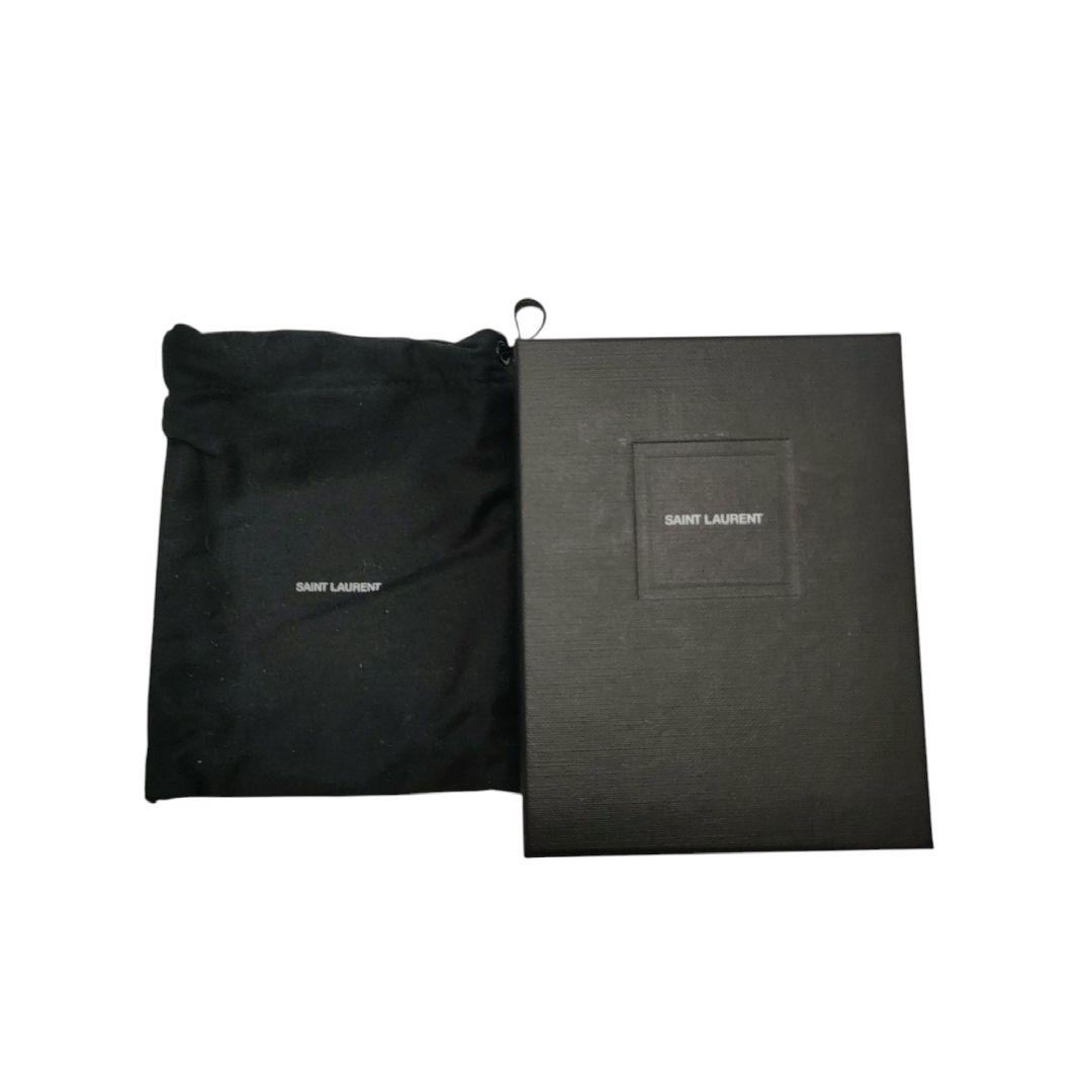 サンローラン　6連キーケース　ブラック　ゴールド金具　ロゴ